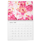 Rosa-weiße Blume Kalender (Jan 2027)