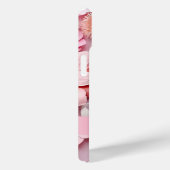 Rosa weiße Blume Namensskript Case-Mate iPhone Hülle (Rückseite / Rechts)