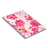 Rosa-weiße Blume Notizblock (Rechte Seite)