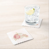 Rosa-weiße Blume Untersetzer (Vor Ort)