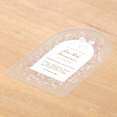 rosa weiße Blumen Erste heilige Kommunion Acryleinladungen (Ablage )
