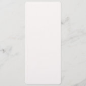 Rosa, weiße Blumenkarte Menükarte (Rückseite)