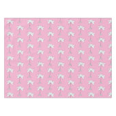 Rosa Weiße Blüte Tischdecke (Vorderseite (Horizontal))