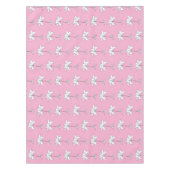 Rosa Weiße Blüte Tischdecke (Vorderseite)