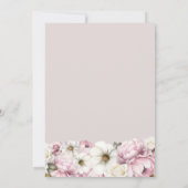 Rosa weiße Blütenhochzeit retten das Datum Save The Date (Rückseite)