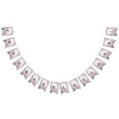 Rosa, weiße Blütenzange Wimpelkette (Alle)