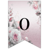 Rosa, weiße Blütenzange Wimpelkette (Zweite Fahne)