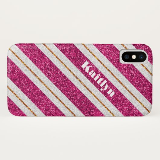 Rosa, weiße Case Mate Selten Es iPhone X Fall (Rückseite (Horizontal))