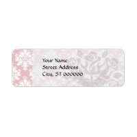 rosa-weiße Creme-Damast-Muster