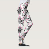 Rosa/weiße Damaske Leggings (Rechts)