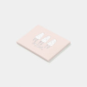 Rosa Weiße Eis am Stiel Post-it Klebezettel (angewinkelt)
