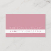 Rosa weiße Eleganz Visitenkarte (Vorderseite)