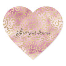 Rosa Weiße Farbe Gold Leopard Print