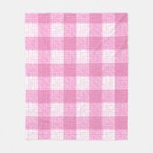 Rosa-weiße, fett karierte Karo-Design Fleecedecke (Vorderseite)