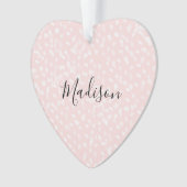 Rosa weiße Flecken Ornament (Vorderseite)