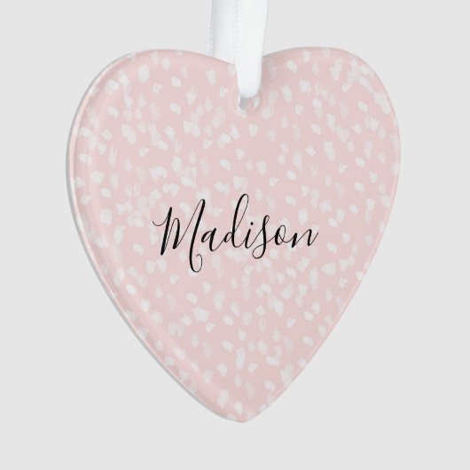 Rosa weiße Flecken Ornament (Vorderseite)