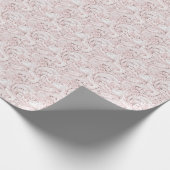 Rosa Weiße Flora Botanische Moderne Weihnachten Geschenkpapier (Ecke)