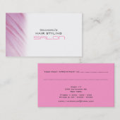 Rosa weiße Friseursalon-Verabredungs-Visitenkarte Terminkarte (Vorne/Hinten)