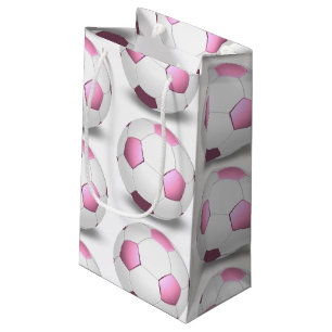Rosa-weiße Fußball Kleine Geschenktüte