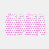 Rosa-weiße Gingham-Bogen Geschenkschachtel (Ungefaltet)