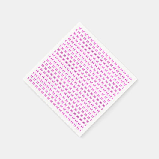 Rosa-weiße Gingham-Bogen Serviette (Ecke)