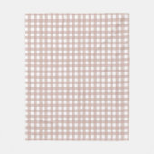Rosa-weiße Gingham-Karomuster Fleecedecke (Vorderseite)