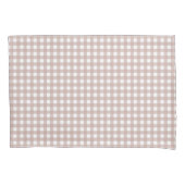Rosa-weiße Gingham-Karomuster Kissenbezug (Vorderseite)