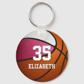 Rosa-Weiße-Girls-Sport Schlüsselanhänger (Vorderseite)