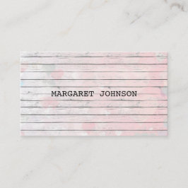 Rosa Weiße Graue Rustikaler Minimalismus Stylist V Visitenkarte