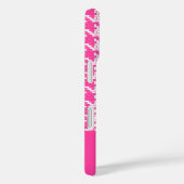 Rosa-weiße Hahnentrittmuster-Muster Case-Mate iPhone Hülle (Rückseite / Rechts)