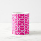 Rosa Weiße Herzen Muster Kaffeetasse (Mittel)