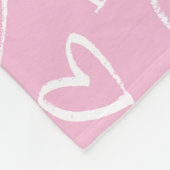 Rosa-weiße Herzmuster des Babys Fleecedecke (Ecke)