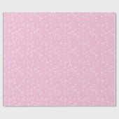 Rosa-weiße Herzmuster des Babys Geschenkpapier (Flach)