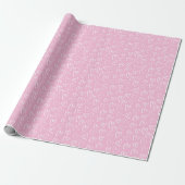 Rosa-weiße Herzmuster des Babys Geschenkpapier (Ungerollt)