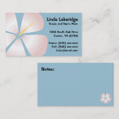 Rosa/weiße Hibiskus-Blumen-Mama-Kontakt-Karte Telefonnummerkarte (Vorne/Hinten)