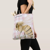 Rosa Weiße Honigbiene Tasche (Von Nahem)