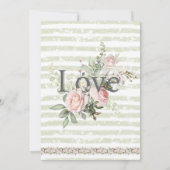 Rosa-weiße Hydrangea-Hochzeit Einladung (Rückseite)