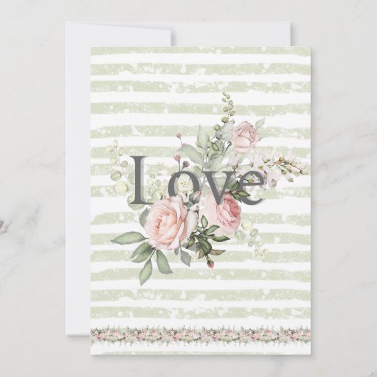 Rosa-weiße Hydrangea-Hochzeit Einladung (Rückseite)