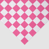 Rosa-weiße karierte Drucke Seidenpapier (Detail)