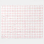 Rosa Weiße Karierte Streifen Fleecedecke (Vorderseite (Horizontal))