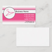 Rosa weiße Kleiderbügel Visitenkarten Visitenkarte (Vorne/Hinten)
