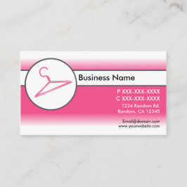 Rosa weiße Kleiderbügel Visitenkarten Visitenkarte