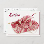 Rosa/weiße Knettofotografie Postkarte (Vorne/Hinten)