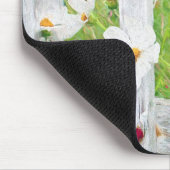 Rosa-weiße Kosmos-Blume Mousepad (Ecke)