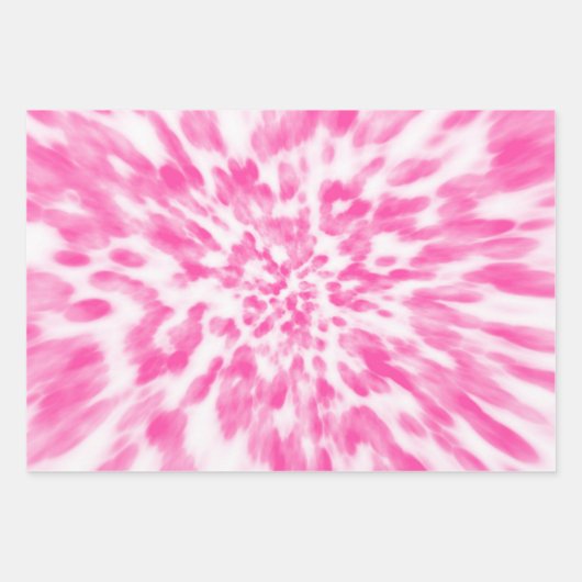 rosa-weiße Krawatte gefärbt Geschenkpapier Set (Vorderseite 2)