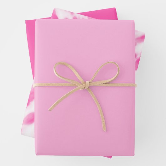 rosa-weiße Krawatte gefärbt Geschenkpapier Set (Beispiel)