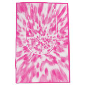 rosa-weiße Krawatte gefärbt Mittlere Geschenktüte (Vorderseite)