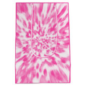 rosa-weiße Krawatte gefärbt Mittlere Geschenktüte (Rückseite)