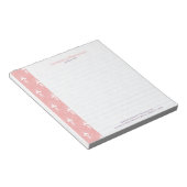 Rosa-weiße Kunstform-Deko Notizblock (angewinkelt)