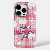 Rosa-weiße Kürbisgestaltung mit lustigem Text Case-Mate iPhone Hülle (Rückseite)